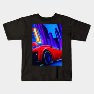 Sports car in Big City Kids T-Shirt